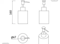 RJAC024-02BL RJ Liquid soap dispenser