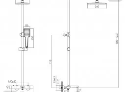 T-10256 IMPRESE Shower systems with termostat