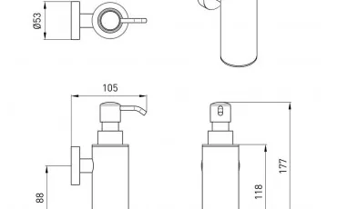 Accessories 2535,230201 VOLLE Liquid soap dispenser thumb-image