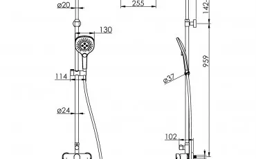 Dus T-15261SQ IMPRESE Sisteme de du&#x219; cu robinet thumb-image