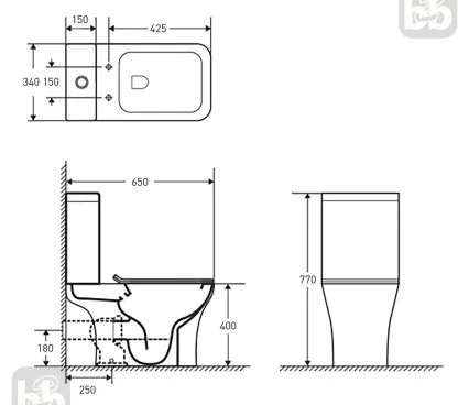 Toilet 1340.002000 VOLLE Lavatory bowl image
