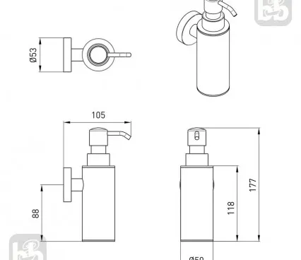 Accessories 2535,230201 VOLLE Liquid soap dispenser image