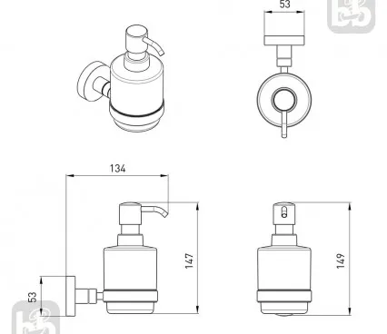 Accessories 2535,230104 VOLLE Liquid soap dispenser image