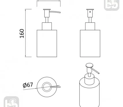 Аксессуары RJAC024-02BL RJ Дозатор жидкого мыла image