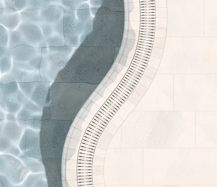 Swimming pool corner solutions Crosscut  Curve BPAR RI00/BPAR RE00 Aruba Stromboli Light  image