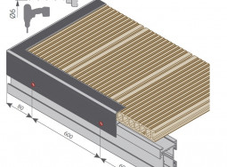 Decking pentru terasa 9543 Profil alum