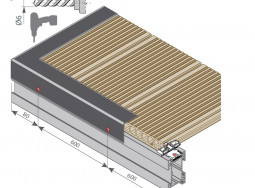 Decking pentru terasa 9518 Profil alum