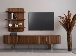 Comode si Tumbe TV Raft de perete TV Top Browni